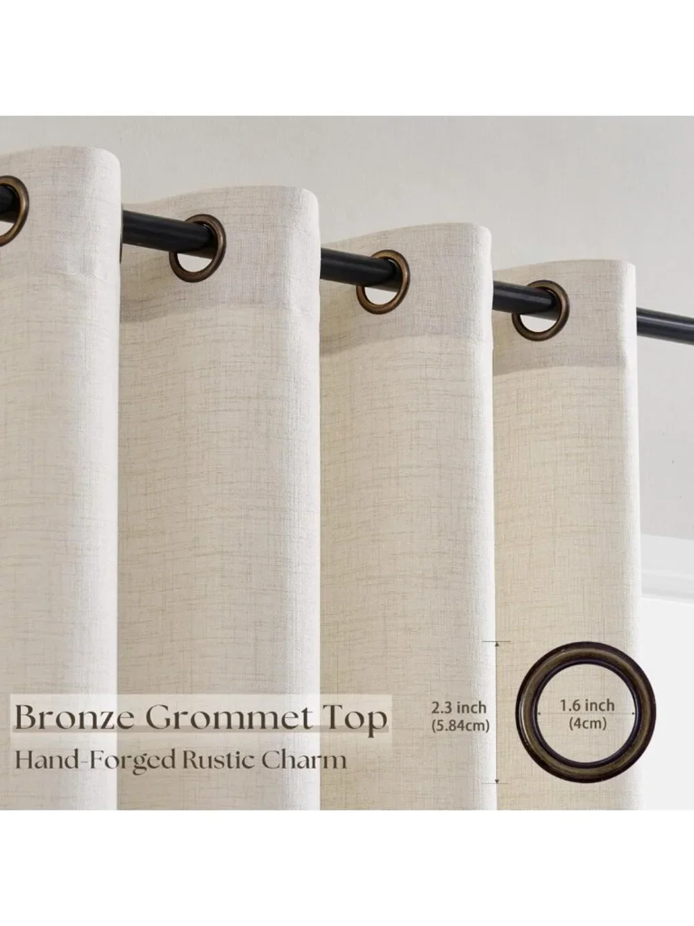 Extra Wide Linen Curtains 100